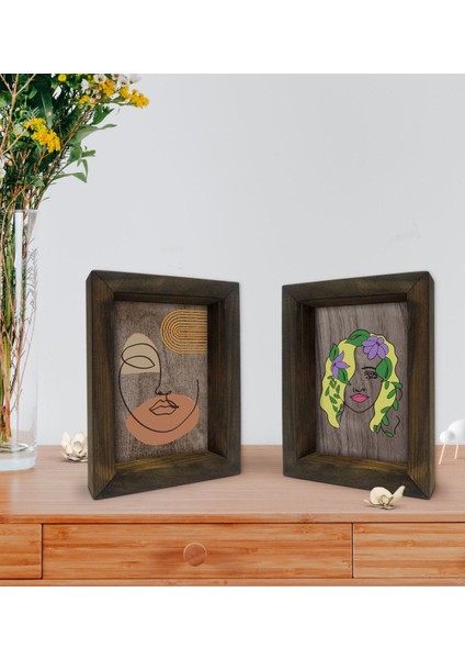 Gift Dekoratif 2'li Doğal Masif Ahşap Çerçeve 15X20CM-54 fiyatları
