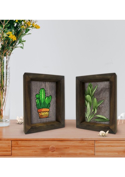 Gift Dekoratif 2'li Doğal Masif Ahşap Çerçeve 15X20CM-51 fiyatları