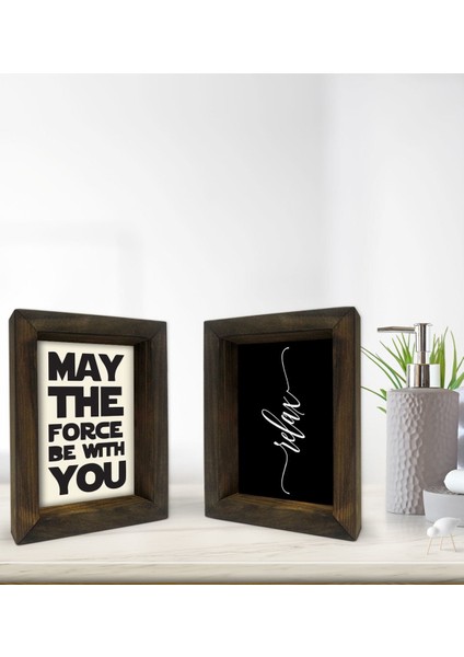 Gift Banyo Dekoratif 2'li Doğal Masif Ahşap Çerçeve 15X20CM-28 fiyatları