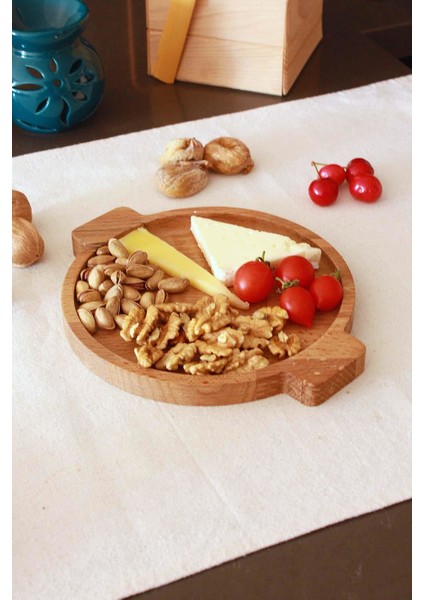 4 Lü Set Masif Ahşap Çerezlik – Kahvaltı – Kahve – Meyve Sunum Tabağı