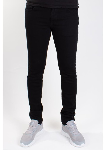 Perm 9133-134 Siyah Düşük Bel Dar Paça Erkek Jeans Pantolon