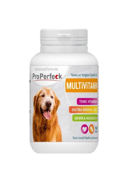 Yavru ve Yetişkin Köpekler Için Vitamin 150 Tablet