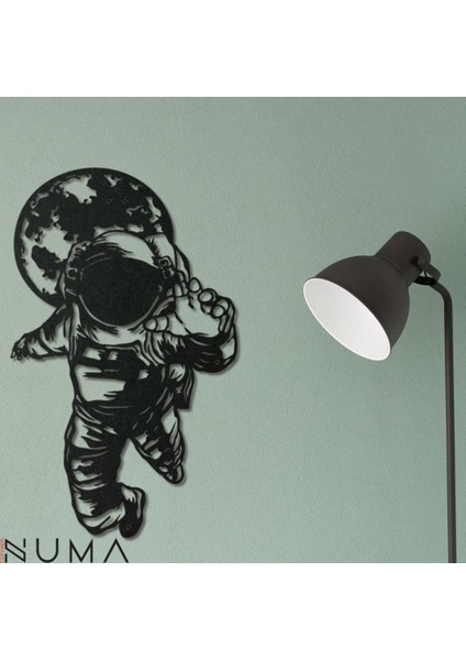 Concept Astronot Uzay Mdf Duvar Dekorasyon Lazer Kesim 50x30 Cm