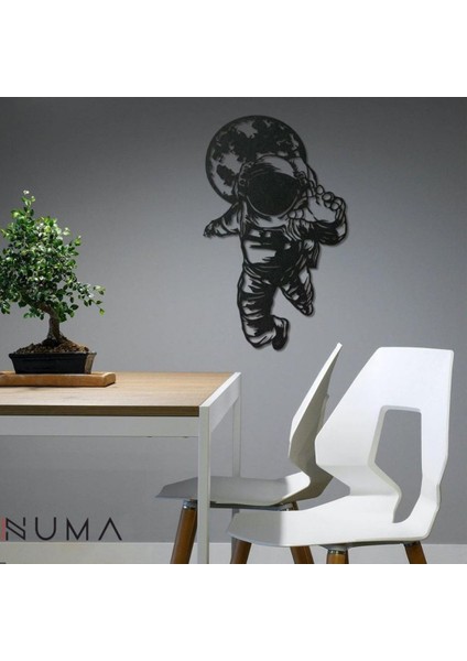 Concept Astronot Uzay Mdf Duvar Dekorasyon Lazer Kesim 50x30 Cm