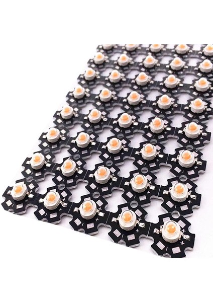 Tam Spektrum 3W Bitki Büyüme 400NM ~ 840NM LED Çip Diyot Siyah Pcb Bord