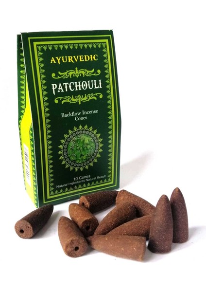 Ayurvedic Konik ( Geri Akış ) Tütsü Patchoulı Aromalı ( 10 'lu)