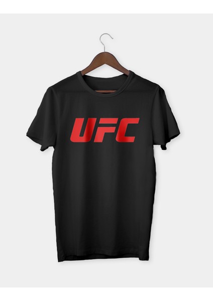 Karya Ufc Baskılı Unisex Siyah Tişört
