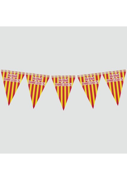 10’lu Iyiki Doğdun Üçgen Flama