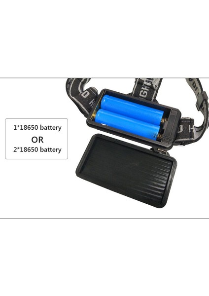 5 Beyaz 2 Kırmızı LED Kafa Feneri USB Şarj Portlu Cree Xml T6 18650