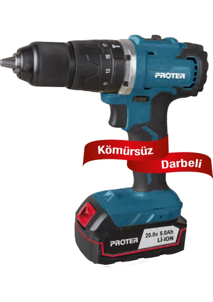 Pst 550 Bl Kömürsüz Darbeli 13MM 20V Şarjlı Matkap