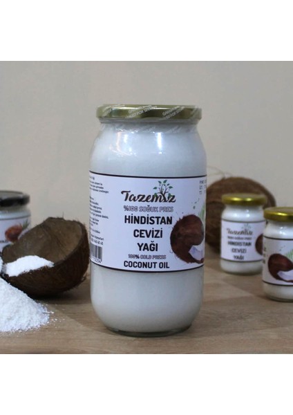 Hindistan Cevizi Yağı 1 Lt - Soğuk Sıkım - Coconut Oil