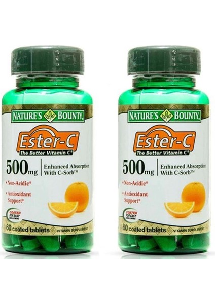 Natures Bounty Ester-C 500 Mg 60 Tablet 2'li Paket
