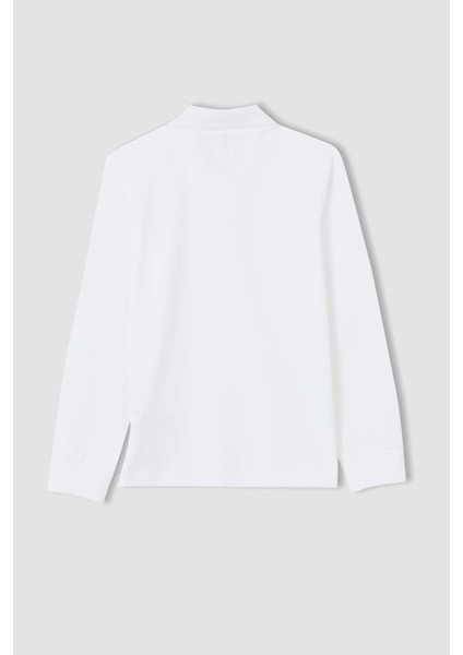 Erkek Çocuk Okula Dönüş Polo Yaka Uzun Kollu Tişört L0288A621AU fırsatları