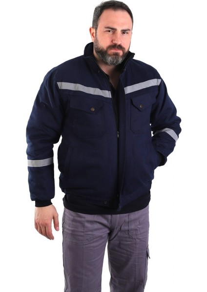 Eser - 7-7 Gabardin Içi Polarlı Mont - Lacivert