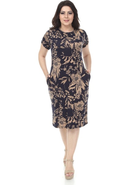 Kısakol Cepli Büyük Beden Elbise 8F-1149 fiyatları