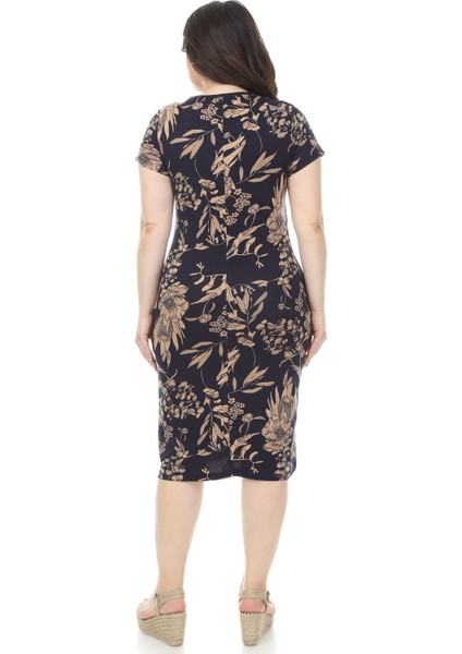 Kısakol Cepli Büyük Beden Elbise 8F-1149 fırsatları