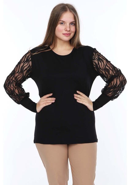 Zebra Kol Büyük Beden Bluz 3D-0847 fiyatları