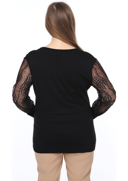 Halkalı Kol Büyük Beden Bluz 16A-0851 fırsatları