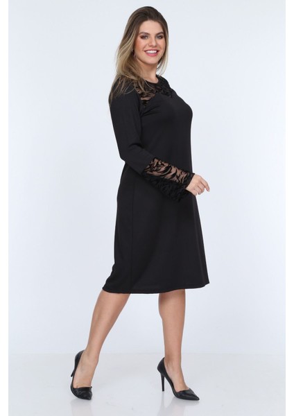 Zebra Ispanyol Kol Büyük Beden Elbise 19C-0748 modelleri