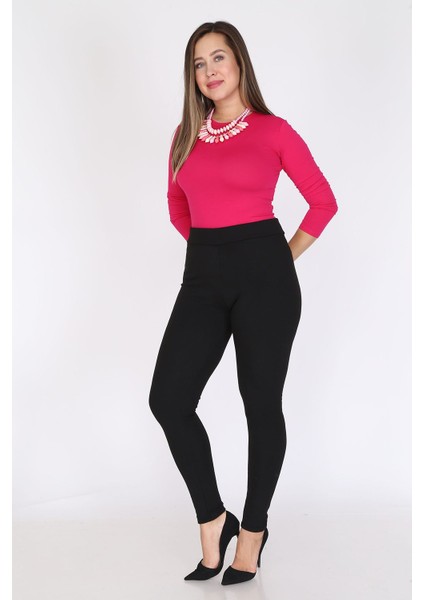 Içi Şardonlu Termal Büyük Beden Tayt 20B-0797