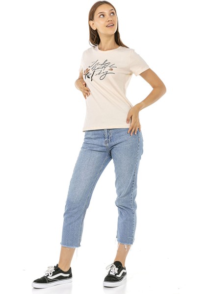 Vıshenka Kadın Bej Penye Pamuk