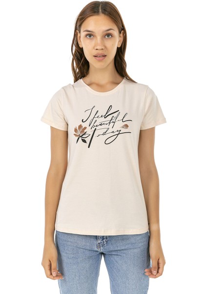 Vıshenka Kadın Bej Penye Pamuk fırsatları