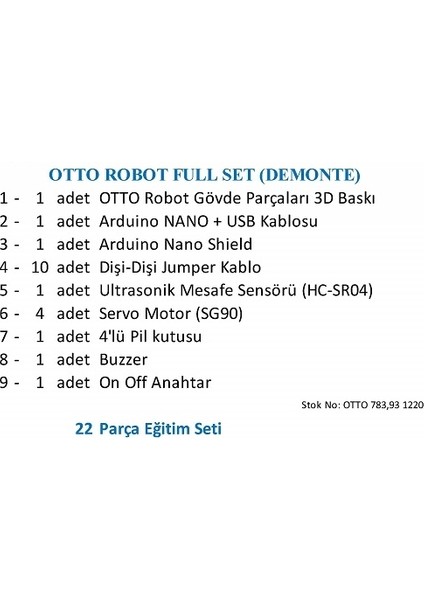 Otto Robot Full Set (Demonte)