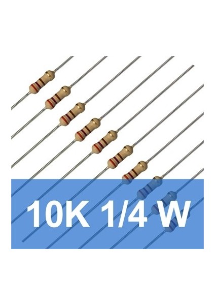 10 Adet 10K Direnç (1/4 Watt)