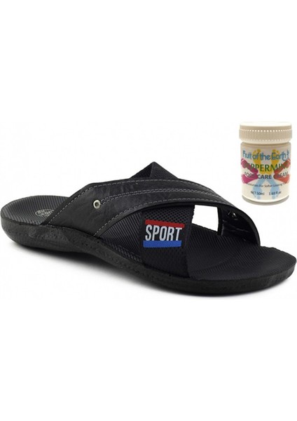 Gzr Erkek Plaj Ev Banyo Deniz Havuz Günlük Terlik 50ML Nane Ferahlığı Topuk Çatlağı ve Nasır Giderici Krem