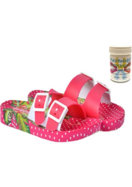 Gzr Kız Çocuk Plaj Ev Banyo Deniz Havuz Günlük Terlik 50ML Nane Ferahlığı Topuk Çatlağı ve Nasır Giderici Krem