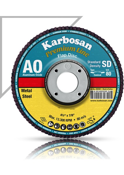 Metal Zımpara Flap Disk - 115 x 60 Kum