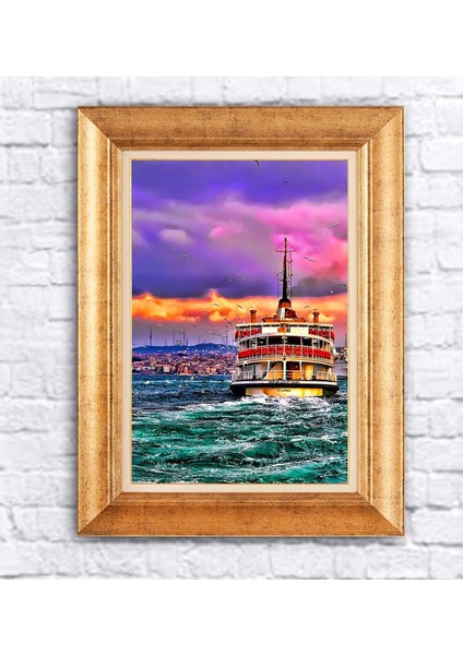 Çerçeveli Istanbul Boğazı Kanvas Tablo