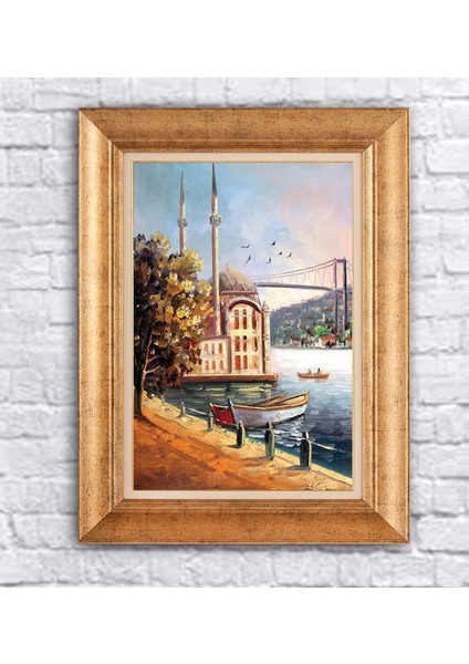 Çerçeveli Istanbul Ortaköy Kanvas Tablo