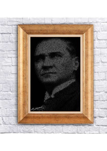 Çerçeveli Atatürk Kanvas Tablo