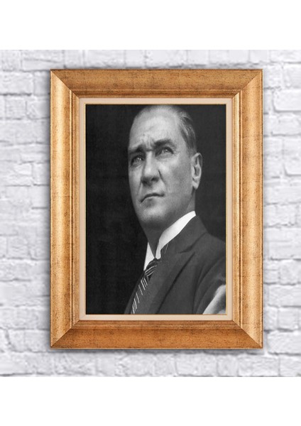 Çerçeveli Mustafa Kemal Atatürk Kanvas Tablo