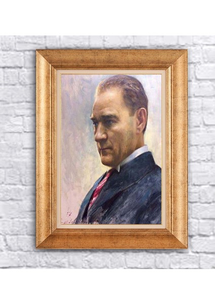 Çerçeveli Atatürk Kanvas Tablo