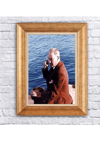 Çerçeveli Atatürk Deniz Kanvas Tablo