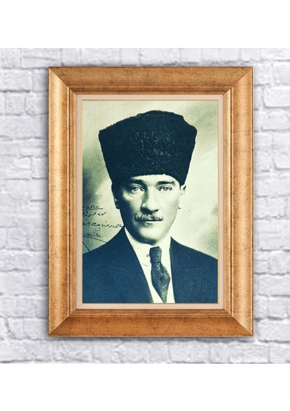 Çerçeveli Atatürk Kanvas Tablo