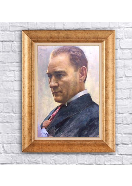 Çerçeveli Atatürk Kanvas Tablo