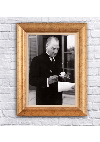 Çerçeveli Mustafa Kemal Atatürk Kanvas Tablo