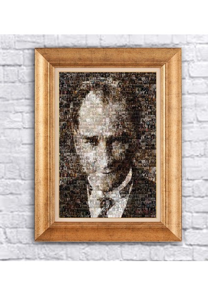 Çerçeveli Atatürk Kanvas Tablo