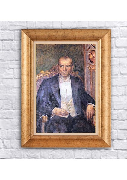 Çerçeveli Atatürk Kanvas Tablo