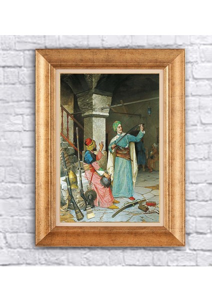 Çerçeveli Paspartolu Dekoratif Kanvas Tablo