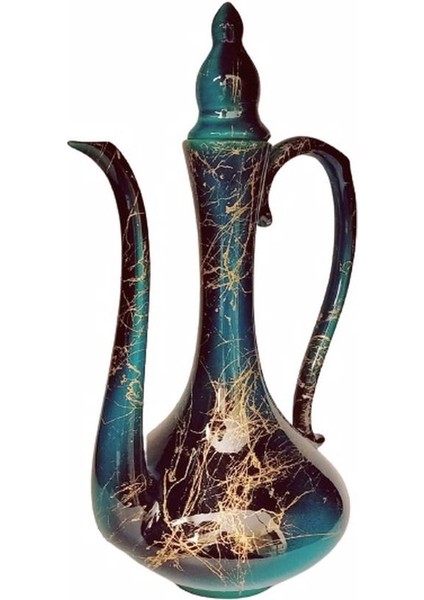 Zümrüt Yeşili El Işlemeli Ibrik Vazo Yükseklik 32 cm fiyatları