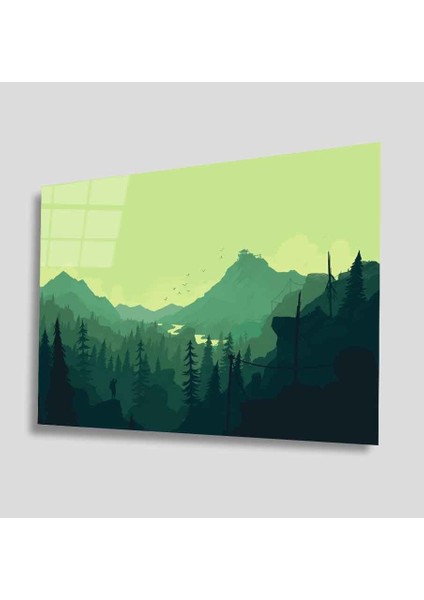 Yeşil Cam Tablo 4mm Dayanıklı Temperli Cam