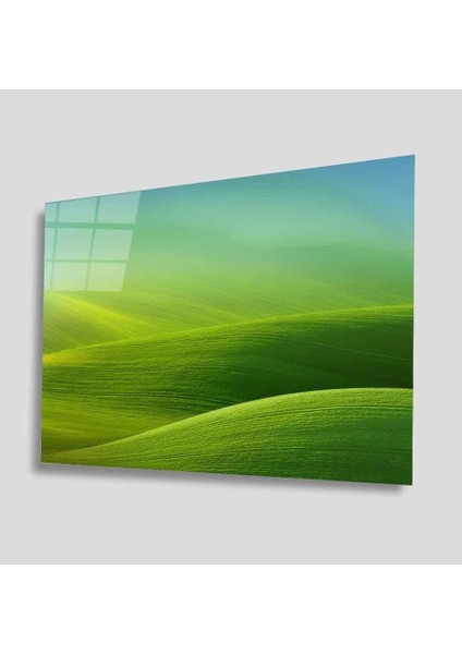 Yeşil Cam Tablo 4mm Dayanıklı Temperli Cam