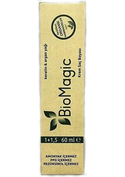 Biomagic Organik Saç Boyası 60 ml Doğal Amonyaksız Rezorsinol ve Ppd Bulunmaz