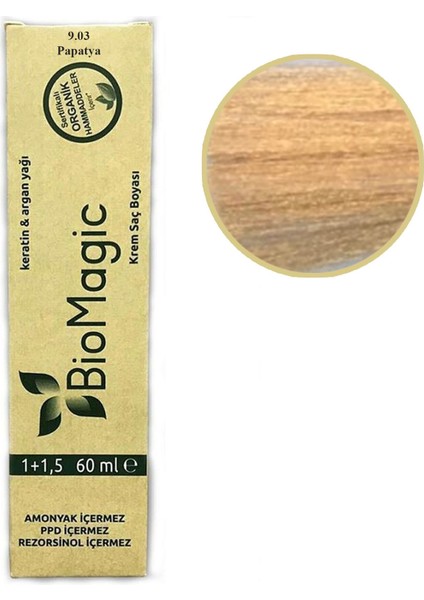 Biomagic Organik Saç Boyası 60 ml Doğal Amonyaksız Rezorsinol ve Ppd Bulunmaz