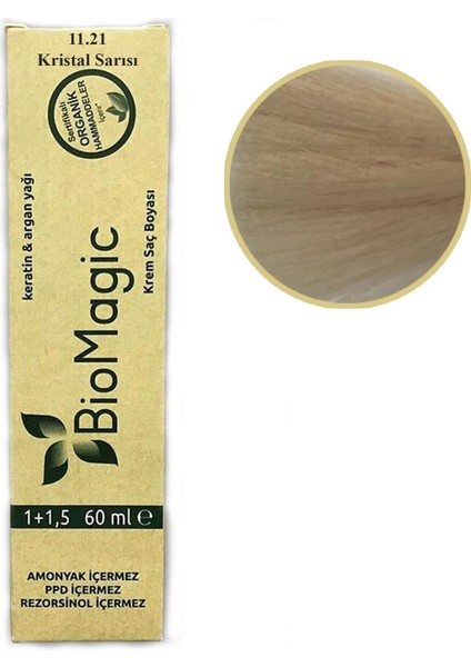 Organik Saç Boyası 60 ml Doğal Amonyaksız Rezorsinol ve Ppd Bulunmaz