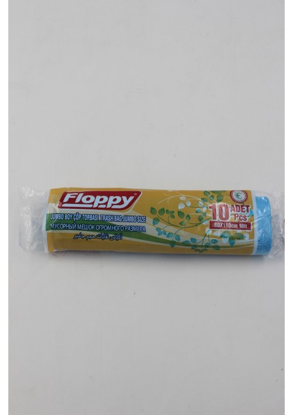 Çöp Torbası Jumbo Boy 10'lu 80X110 -Mavi